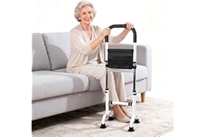 Stand Assist Aid for Elderly – Adjustable Height Mobility Aids & Equipment, Durable Carbon Steel Chair Assist Grab Bar with N