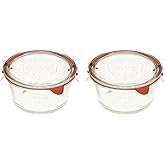 Weck Canning Jars Medium Bowl 565-15.2 fl. oz Weck Mold Jar made of Transparent Glass - Eco-Friendly Canning Jar - Food Stora