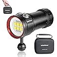 LetonPower Diving Flashlight, L24 12000Lumens Dive Light,100m Underwater Video Light, Scuba Dive Lights, Underwater flashlights with Type-C Charging for Professional Under Water Sports