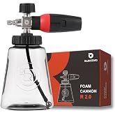 Raincovo Foam Cannon R 2.0 with Wide Mouth and Base, Adjustable Snow Foam | Thick Soap Cannon for Pressure Washer Car Wash, 1/4 Inch Quick Connector