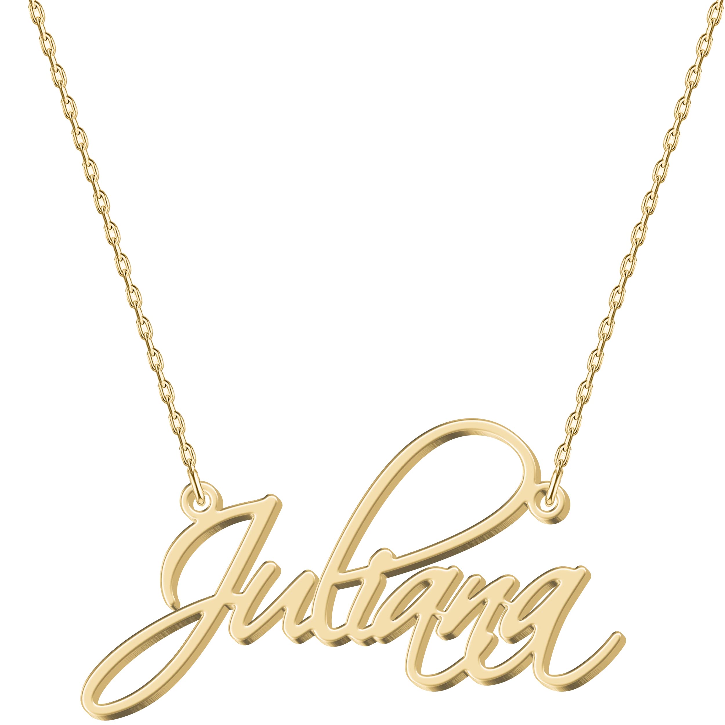 UMAGICBOX Personalized Serenity Name Necklace 18K