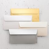 Clairefontaine Pollen Iridescent Cream Paper Envelopes DL 11x22cm 120gsm Pack view 6