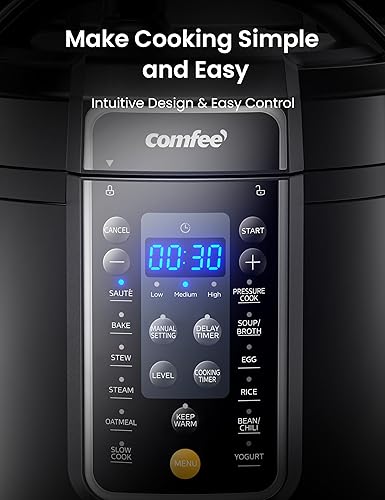 COMFEE' 9-in-1 Electric Pressure Cooker 13 Presets Instant Multi