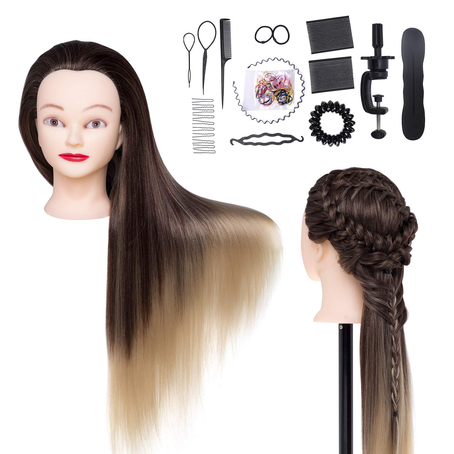 Training Head 28&quot; Hair Styling Mannequin Doll