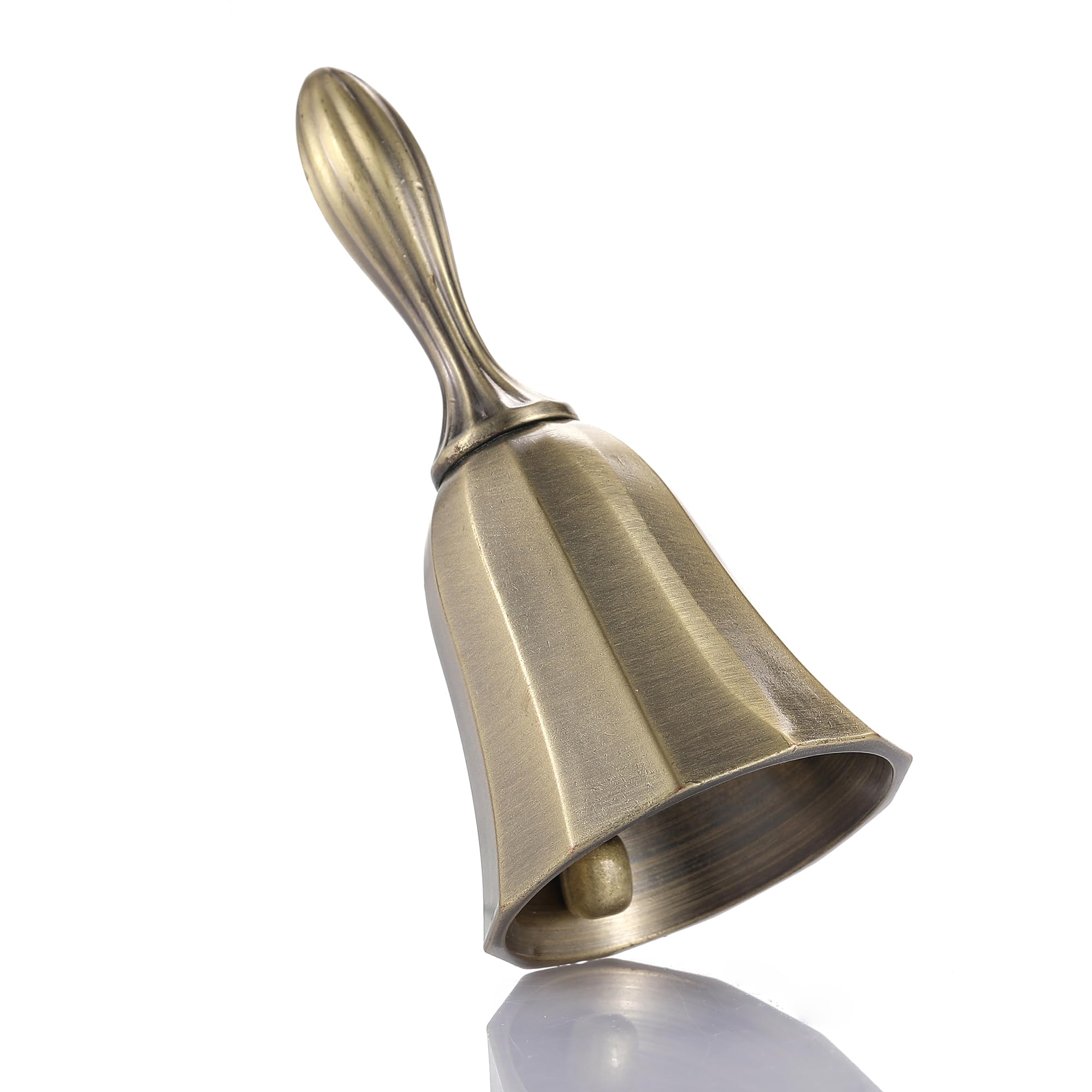 Homelavie Super Loud Solid Brass Hand Call Bell for Ringing at Wedding, Hand Bells for Seniors Bedside, Teacher Classroom Bell, Dinner Bell, Tibetan Bells, Meditation Bell, Gift for Bedridden Kids Mom