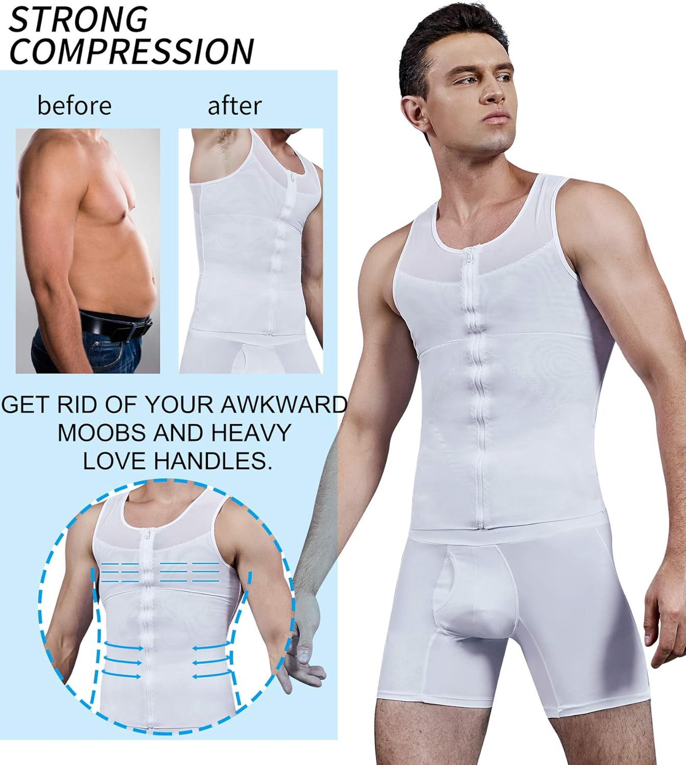 mens chest and stomach compression shirt