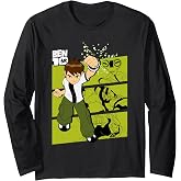 Ben 10 Three Alien Transformation Blocks Cartoon Long Sleeve T-Shirt