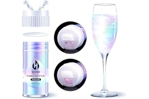 HERBEKLAB Iridescent Edible Glitter – 6g Rainbow Luster Dust Drink Glitter, Food Grade Shimmer Powder for Cocktails, Cakes, Beverages, Chocolate & Candy