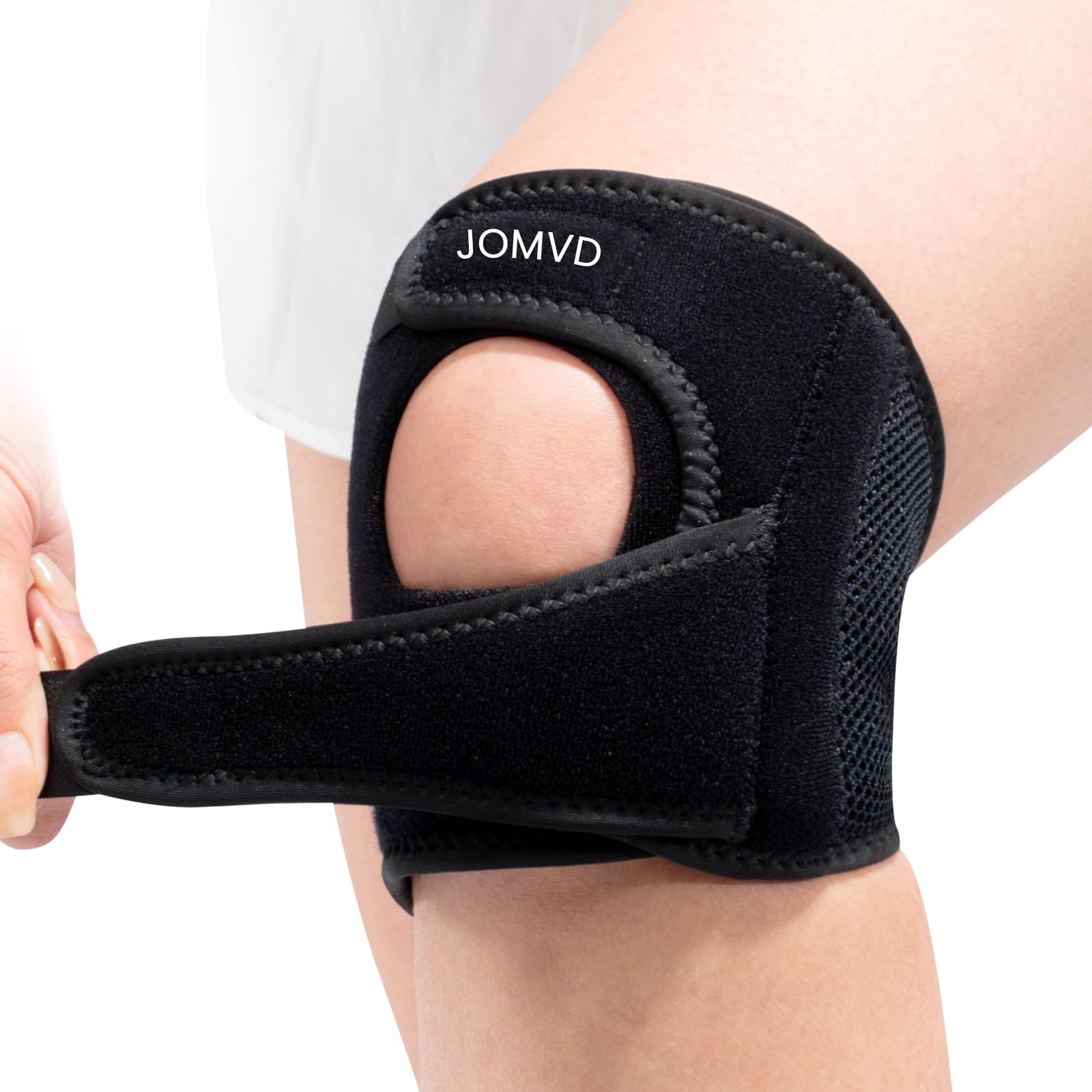 Photo 1 of JOMVD Knee Brace for Patellar Tendon, Adjustable Lightweight 1/2 Patellar Knee Support Strap for Patellar Tendonitis, Arthritis, Workouts, Hiking, Tennis, Running, Women and Men