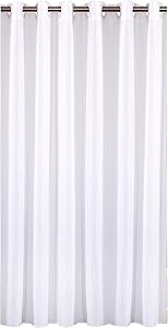 Sfoothome Polyester Shower Curtain Waterproof Bathroom Curtains Without Hooks,White(72 Inch Wide x 78Inch)
