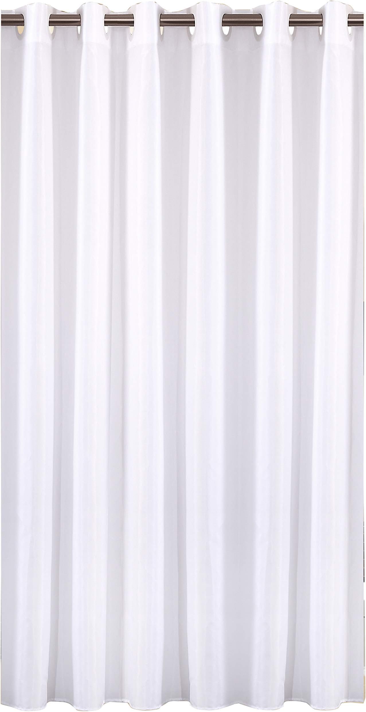 Sfoothome Polyester Shower Curtain Bathroom Curtains Without Hooks,White(72 Inch Wide x 72Inch)