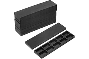 uxcell 50 Pcs Plastic Flat Shims for Leveling, 6mm(1/4") Structural Tile Composite Shims, Plastic Glazing Blocks for Home Imp