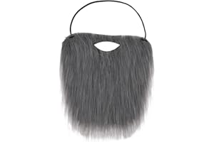 ZEYIYER Fake Beards Old Man Mustache Realistic Beard Costume Funny Whisker Novelty Facial False Beard for Adults Halloween Christmas