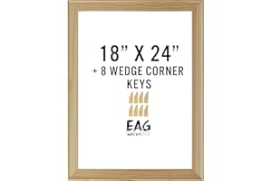 EPIC ART GROUP Bliss Solid Wood Stretcher Bar DIY Kit 3/4" Deep with Plastic Keys for Canvas Art or Needlepoint,18"x24"