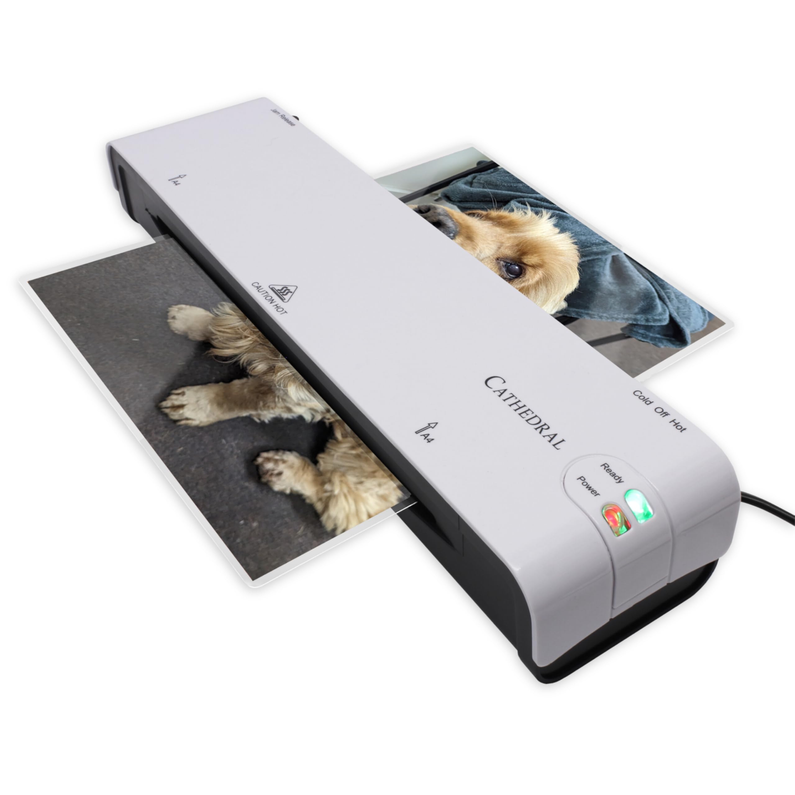 Cathedral Products A4 Laminator - with Fast Warm Up & Jam Release - White