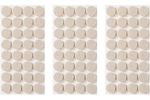 Furnigear Felt Furniture Pads for Hardwood Floors - Self Adhesive Chair Felt Pads, Floor Protector for Furniture Feet, Furniture Sliders Moving Your Furniture Smoothly - Anti Scratch 96 Pcs 3/4" Round