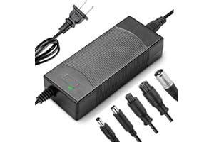 HERISKEER 29.4V 2A/ 1A Fast Battery Charger (5 Plugs) Universal for 7S 24V 25.2V 25.6V 25.9V Lithium Battery Electric Scooter Replacement Charger 29.4 Volt