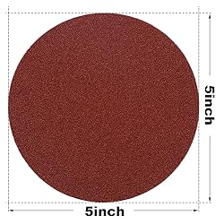 HIFROM 5 Inch Sanding Discs NO-Hole Hook and Loop