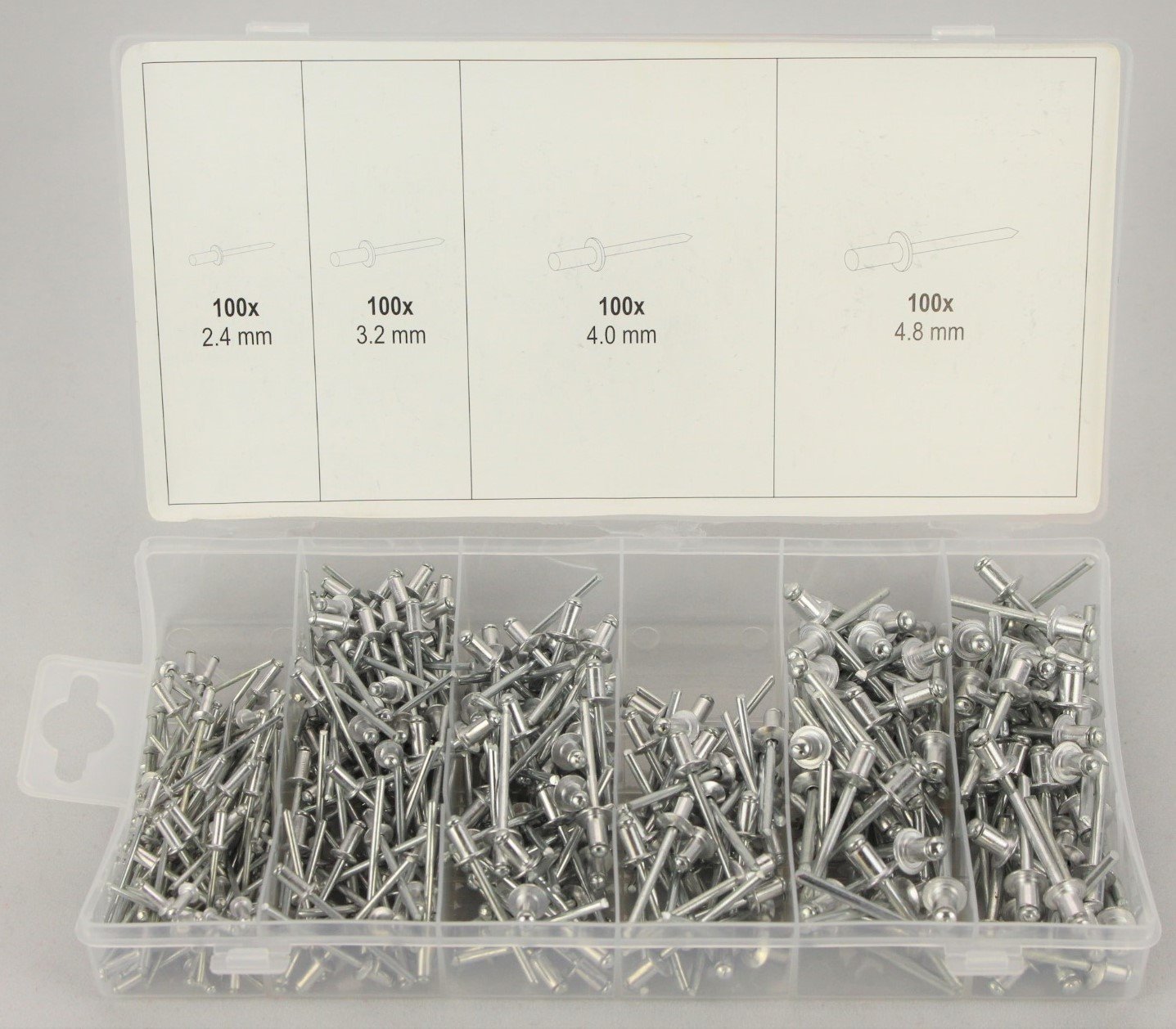Yato YT-36420 – 400 pcs Blind Rivets Assortment