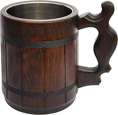 Amazon Com Handmade Wood Mug Oz Stainless Steel Cup Carved Natural Beer Stein Old Fashioned Brown Wood Carving Beer Mug Of Wood Great Beer Gift Ideas For Men Wooden Beer Tankard Amazon Com Handmade Wood Mug Oz Stainless Steel Cup Carved Natural Beer Stein Old Fashioned Brown Wood Carving Beer Mug Of Wood Great Beer Gift Ideas For Men Wooden Beer Tankard
