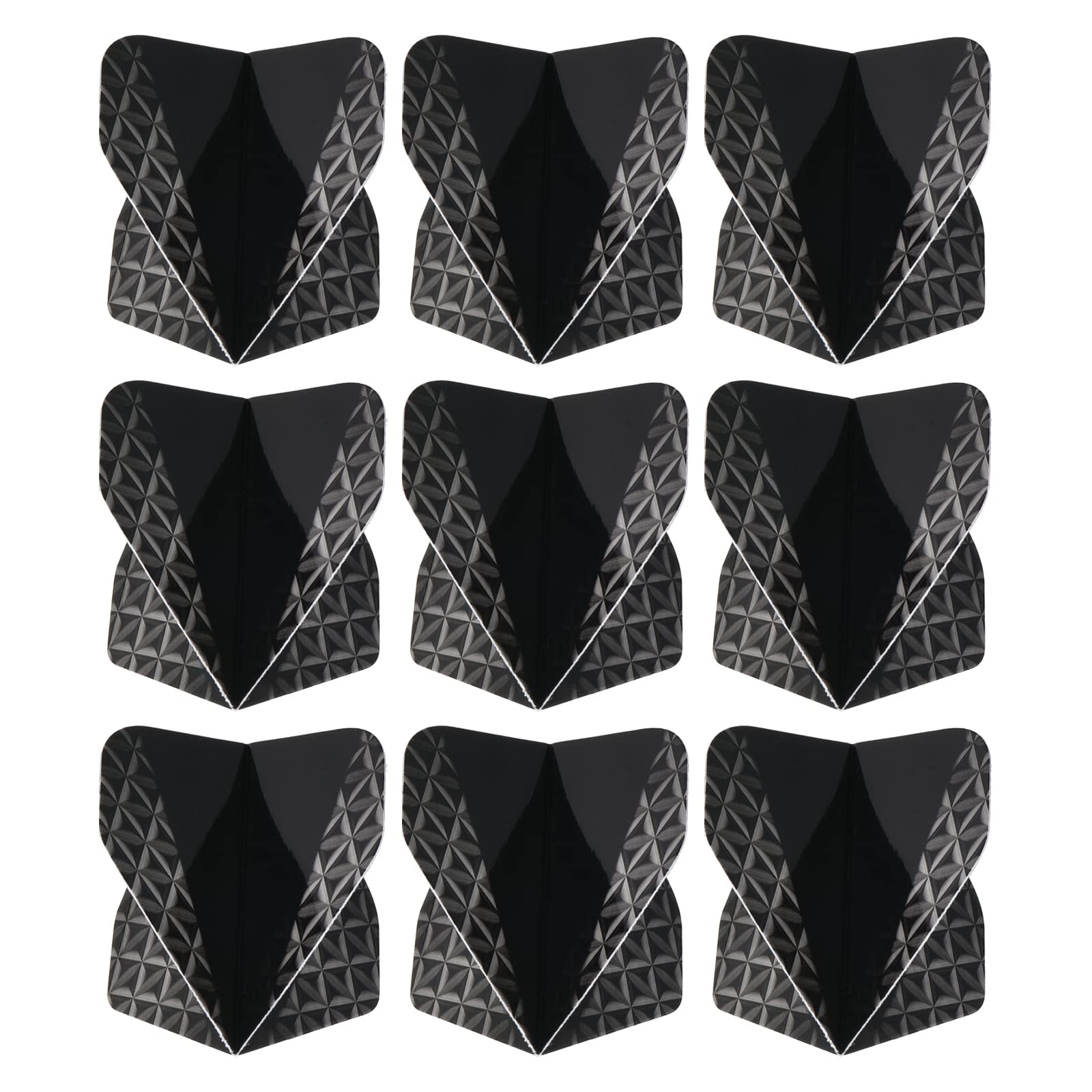 PATIKIL Dart Flights, 9 Pack PET Standard Darts Accessories Replacement Parts for Soft Tip Steel Tip, Geometric Style, Black, Gray