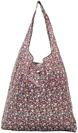 Eco Chic Lightweight Foldable Reusable Bag Ditsy Black RPET 15kg 560x380mm view 4