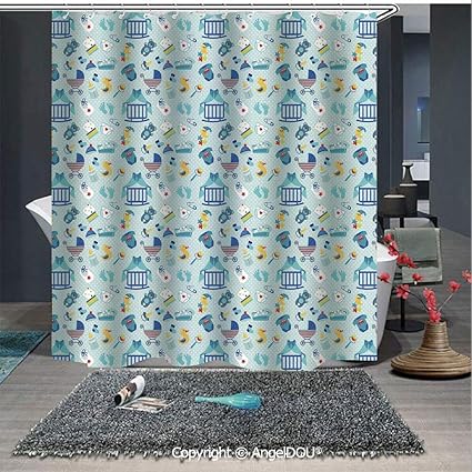Amazon Com Angeldou Baby Printed Fabric Shower Curtain Newborn