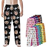 Bemaystar Custom Pajama Pants with Photo Men Women,Engagement Gifts for Couples,Personalized Widding Gifts