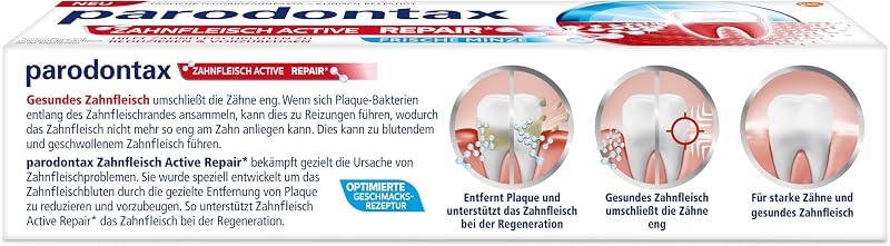 Active Gum Repair* Pasta de dientes con fluoruro, 1 x 75 ml, pasta de dientes para encías más saludables a partir de la semana 1**