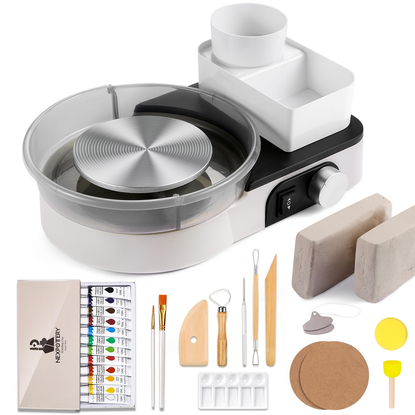 Pottery Wheel for Kids and Beginners - Complete Pottery Set for Kids with 6