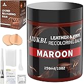 AIUKBL Leather Recoloring Balm, Leather Color Restorer, Leather Restorer for Couches, Leather Scratch Remover, Leather Scratch Repair, Leather Repair Kit for Furniture, Leather Dye (Maroon)