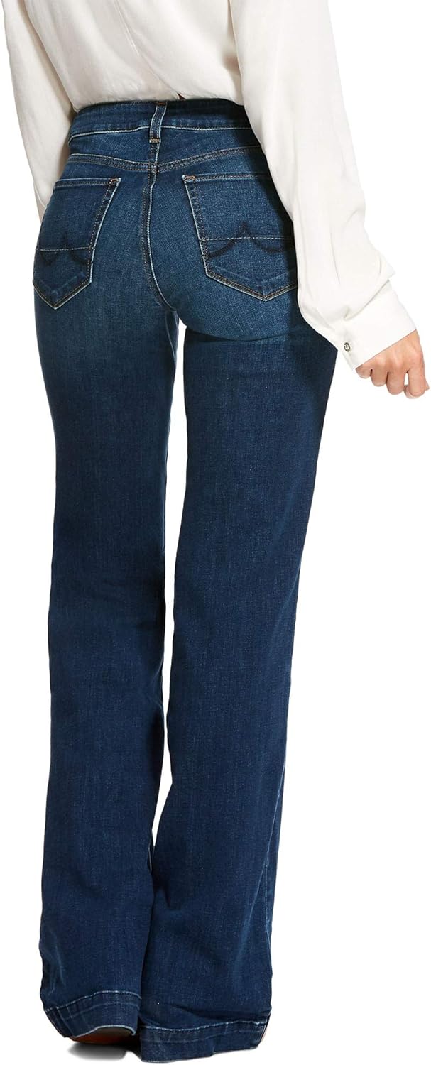 trouser mid rise stretch kelsea wide leg jean