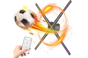 HAVISIKR 3D Hologram Fan, 22 Inch Hologram Fan 2000*1356PX Resolution 678 pcs HD LED Beads - Holographic Video Advertising Projector Support APP,Bluetooth Audio,WIFI (22in 16G)