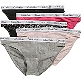 Calvin Klein Women`s Underwear Carousel Bikini 5 Pack (G(QP2135-944)/B, Medium) (US, Alpha, Large, Regular, Regular, Black(qp2135-948)/P)