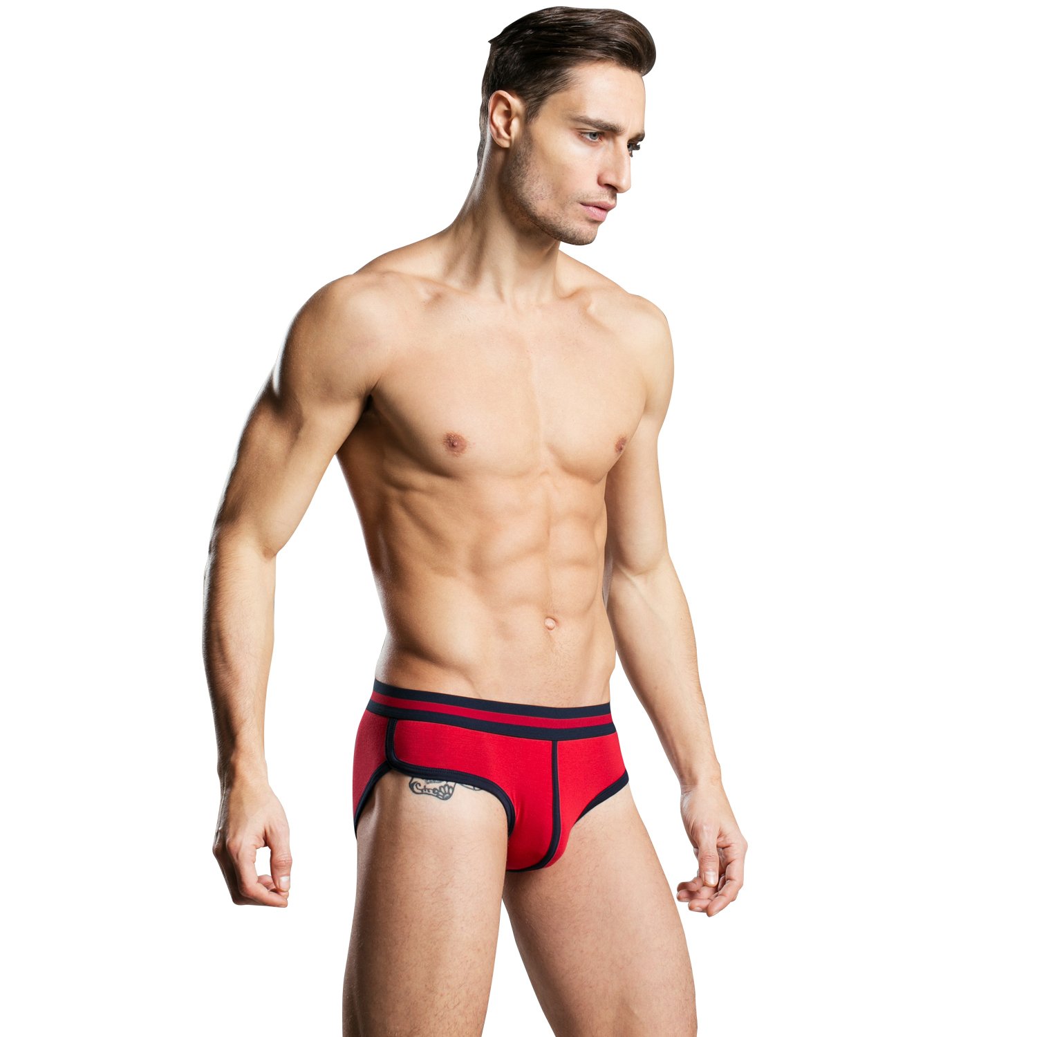 MOACC Men\'s Sexy Micro Modal U Convex Pouch Underwear Soft Hip Brief Multi (4pack)