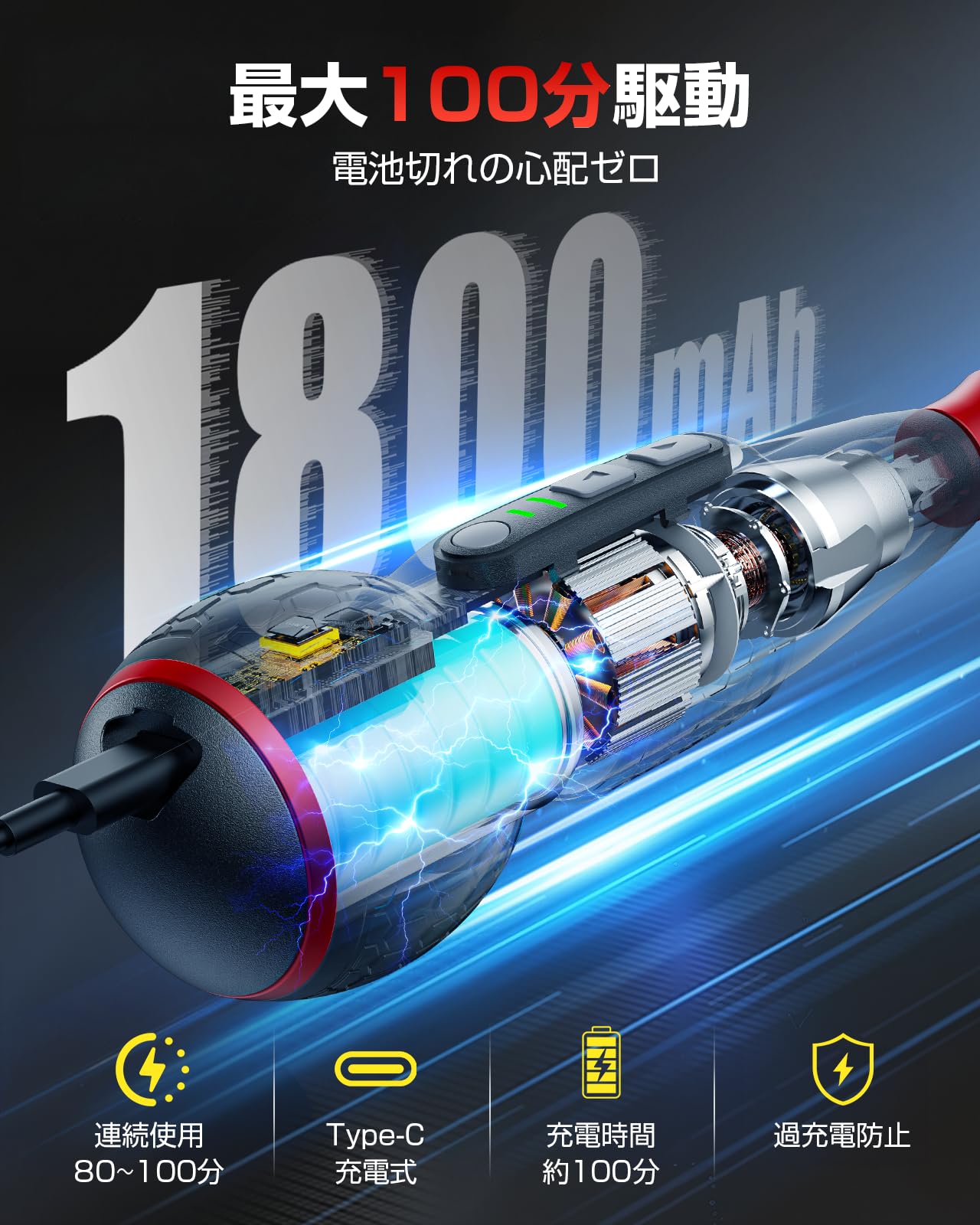 Electric screwdriver with storage case