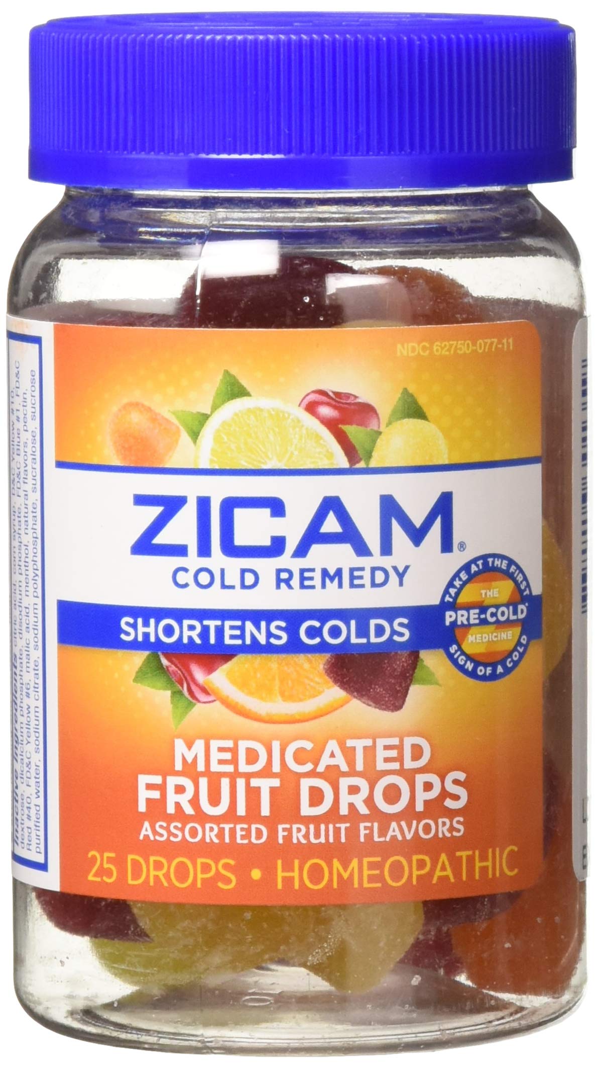 Zicam Cold Remedy Medicated Fruit Drops, Assorted Fruit, Homeopathic