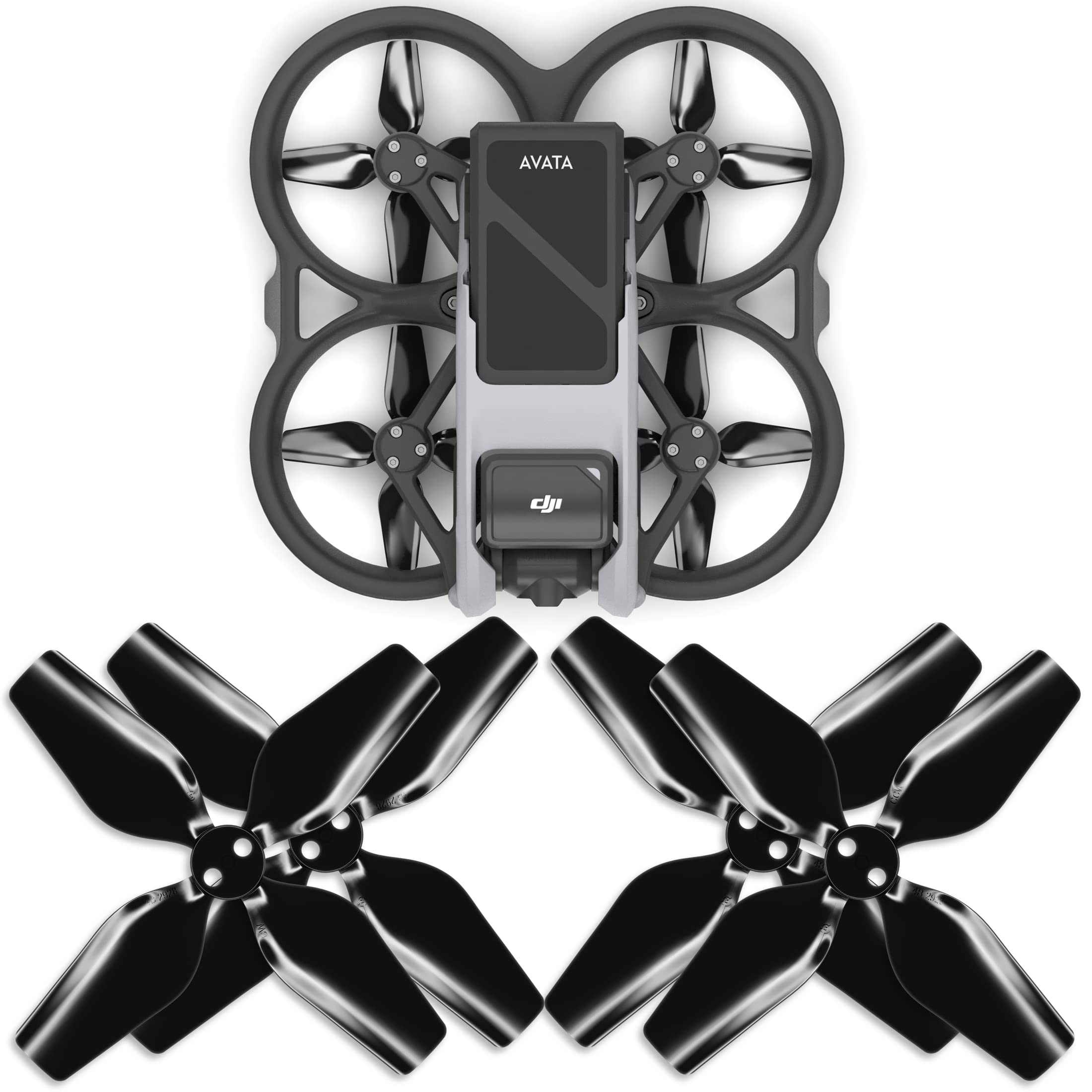 Master Airscrew 4-Blade Upgrade Propellers for DJI Avata - Black, 4 pcs