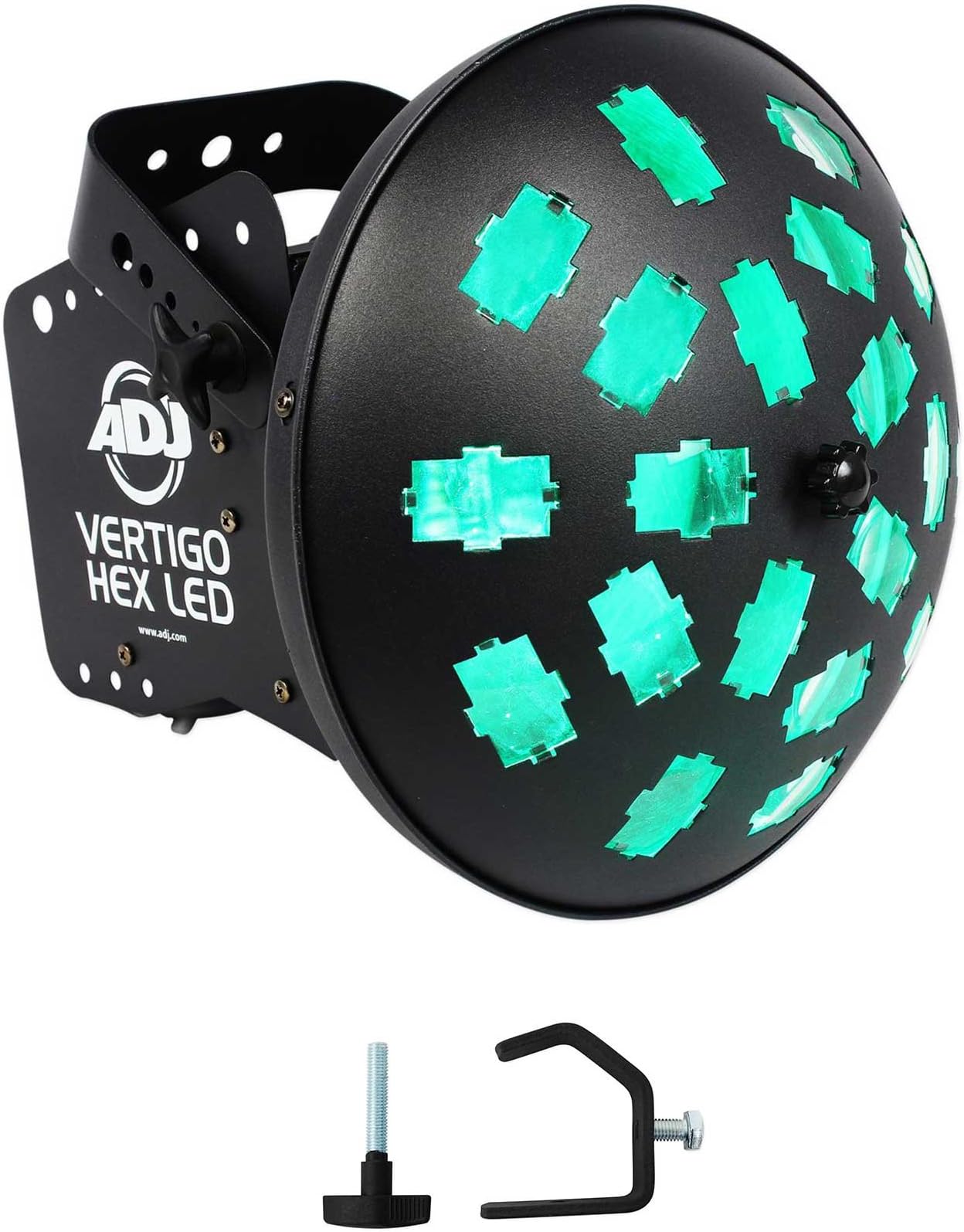 American DJ VERTIGO HEX LED 12 Watt 6-Color Dance Floor Effect Light+Clamp