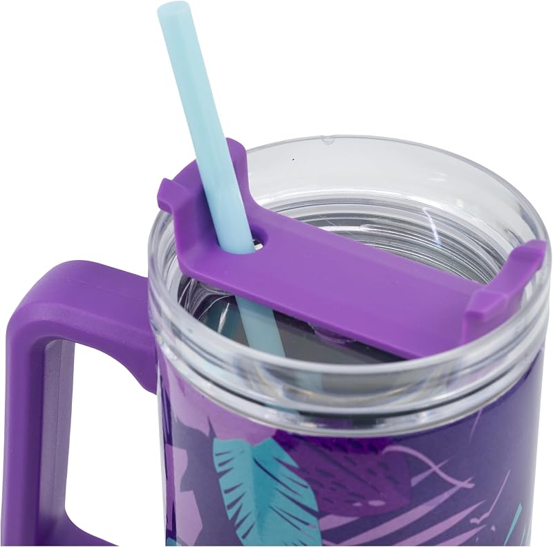 Garrafa de água em aço inoxidável Stitch 665ml - tampa hermética com pega, resistente para viagens escolares desportivas