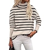 Zeagoo Women's Turtleneck Sweater 2026 Fall Winter Chunky Knitted Pullover High Low Hem Trendy Basic Jumper Top