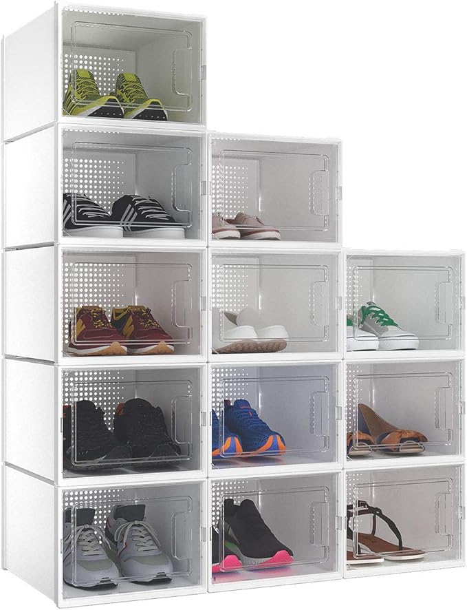 YITAHOME Shoe Box, Set of 12 Large Size Shoe