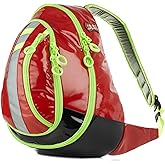 STATPACKS G3+ Medslinger Sling Pack, Red EMS Crossbody Bag | 23 L crossbody sling with foam-lined compartments and mono-mesh pockets; low profile; BLS, CPR, EMS, MCI, PPE