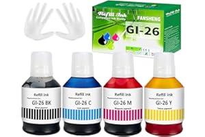 GI-26 GX3020 GX4020 Ink Bottles for Canon 26 GI26 Ink Refill Bottles Set Compatible for Canon MAXIFY GX6021 GX3020 GX4020 GX5