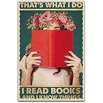 TRITXIY Books Into The Library Vertical Poster, Girl Love Books