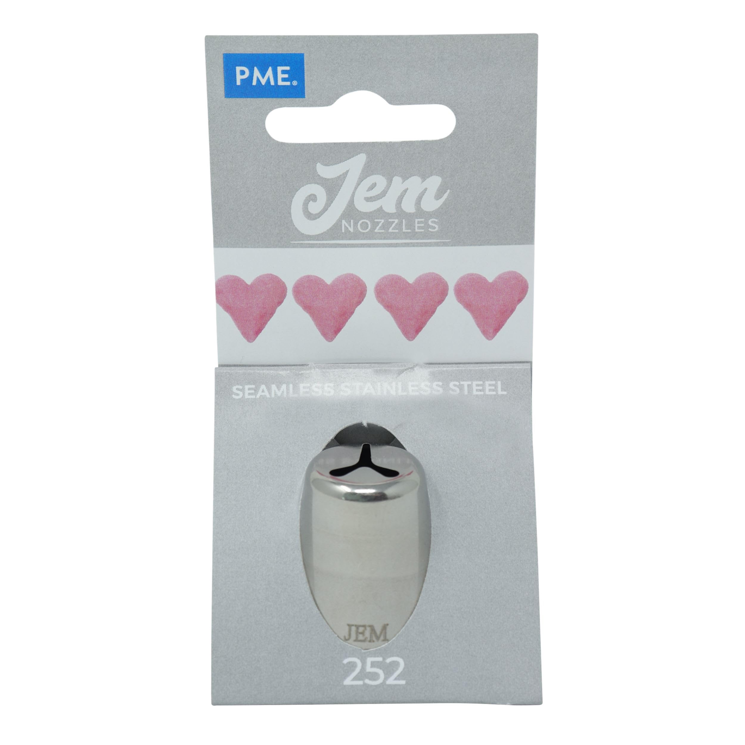 JEM Heart Piping Nozzle no. 252, silver