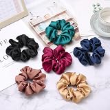 Lolalet Satin Hair Scrunchies 6 Pack Style D for Women Girls view 7