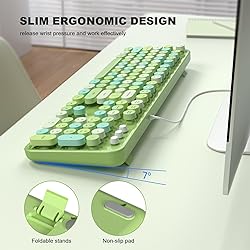 MOFII Wired Keyboard, Full Size USB Keyboard Plug