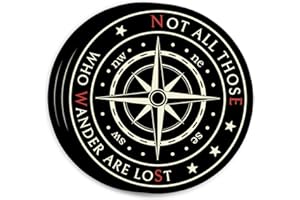 (3Pcs-3") Not All Those Who Wander are Lost Stickers Compass Hiking Adventure Mountain Camping Die-Cut Waterproof Vinyl Stick