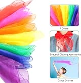 SumDirect Dance Scarves 60x60cm Multicolor Silk Square Scarf 21 Colors view 2